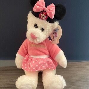 Disneyland Minnie Mouse Bear Plush – Pink Sweater & Polka Dot  Collectible Teddy